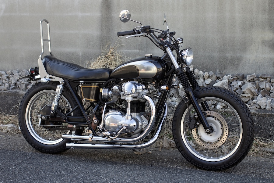 Kawasaki W650タンク クローム ブラック 08 KAWASAKI W650 StreetBobber (クローム/ブラック